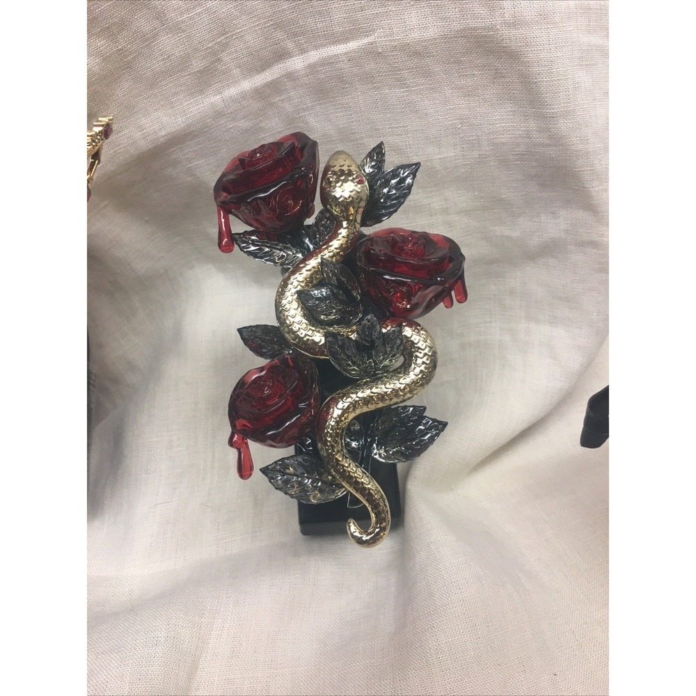 Bath & Body Works Gold Silver Snake & Roses Wallflower Plug In For Bulbs - Picture 3 of 3